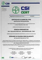 Genova Serrande | Marcatura CE | Certificato 1